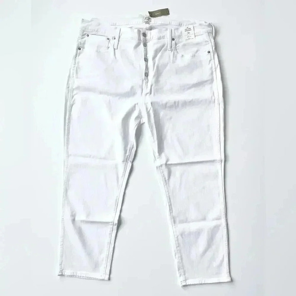 J. Crew Plus Size vintage slim-straight jean in white Size 36 NWT - Picture 8 of 9